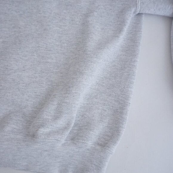 Vintage Nineties Jerzees Gray Heavyweight Embroidered Usa Crew Neck Sweater M - Picture 5 of 9